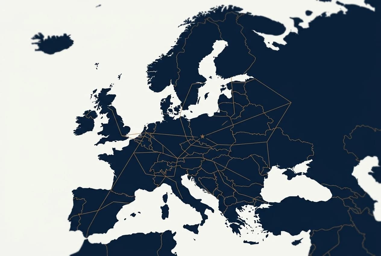 Mapa zasięgu działania Semi Truck w Europie